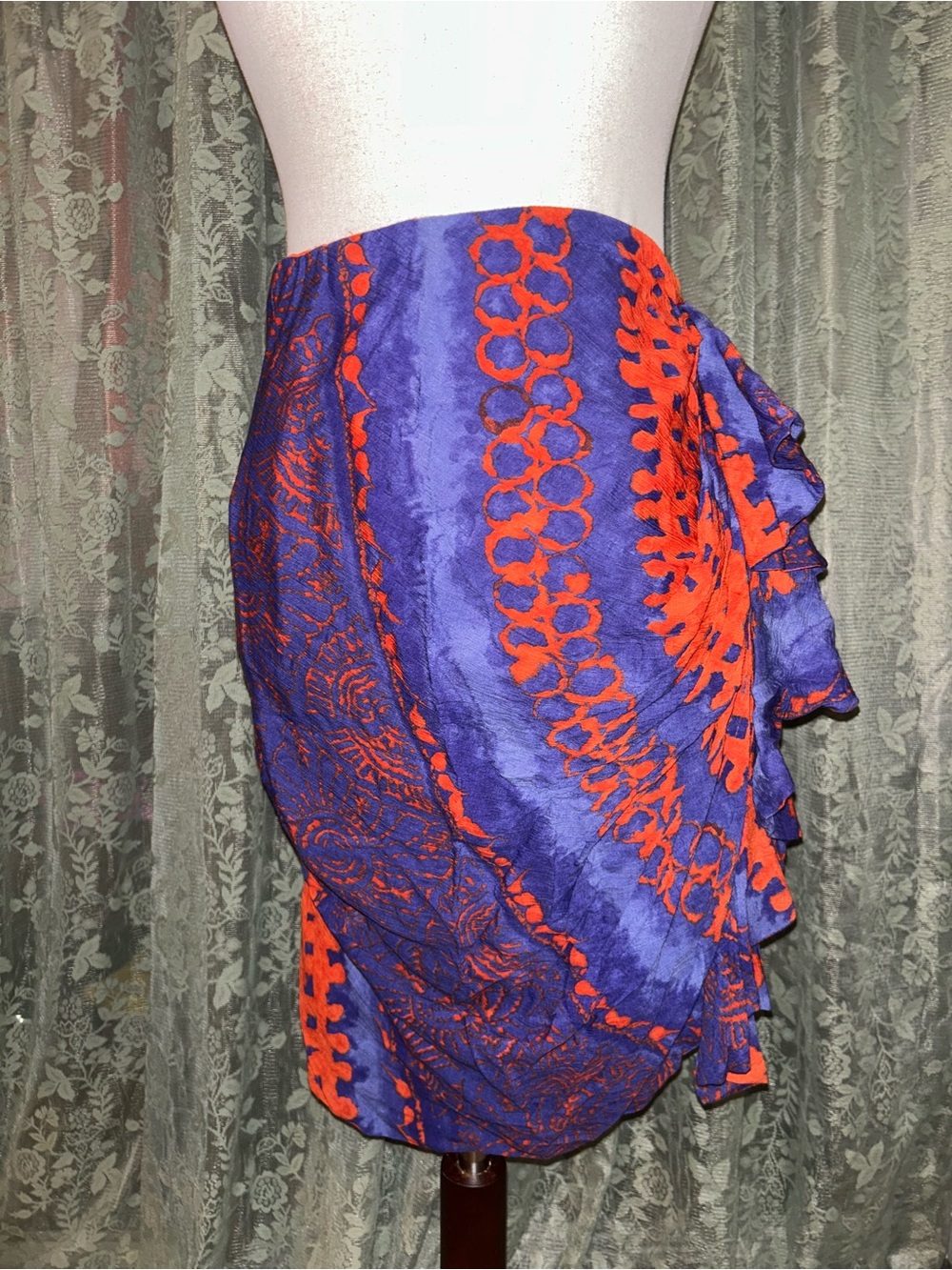 Eva Franco by Anthropology Women’s Ruffled Skirt or Swim Cover-Up Sarong